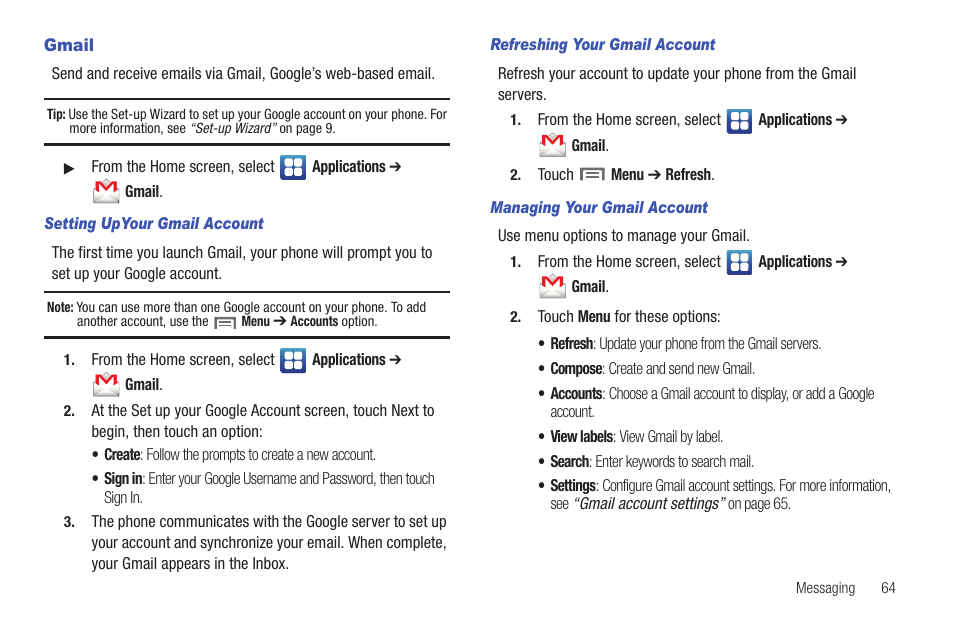 Gmail | Samsung SCH-I400ZKOVZW User Manual | Page 67 / 183