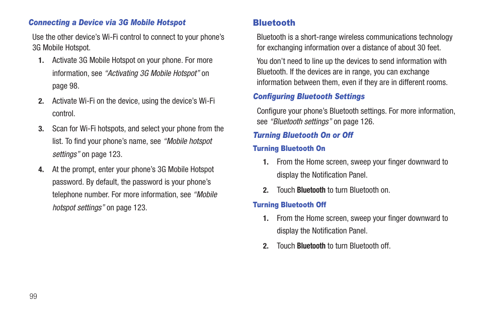 Bluetooth | Samsung SCH-I400ZKOVZW User Manual | Page 99 / 183