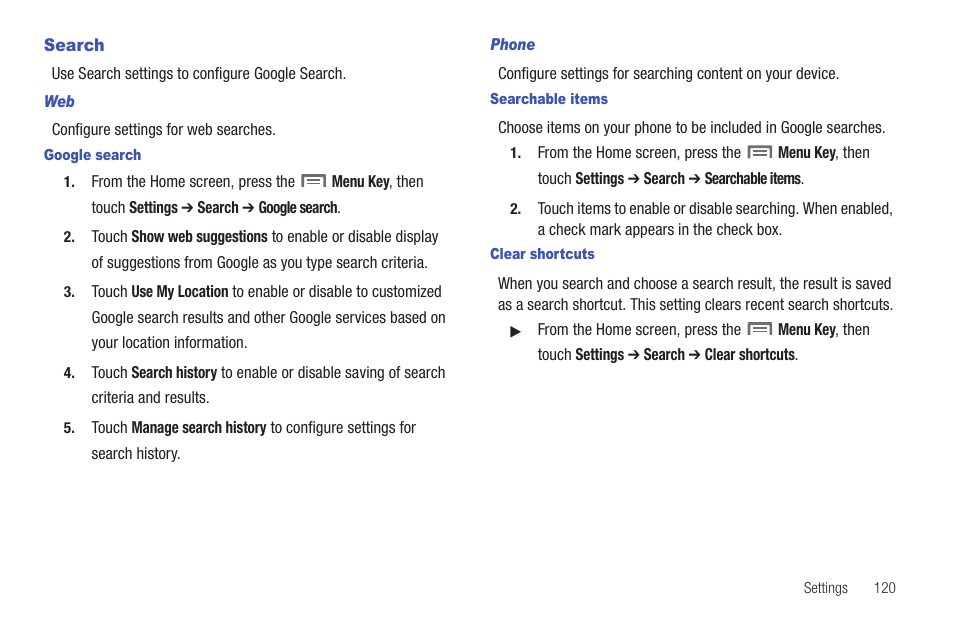 Search | Samsung SCH-I510RAOVZW User Manual | Page 127 / 166