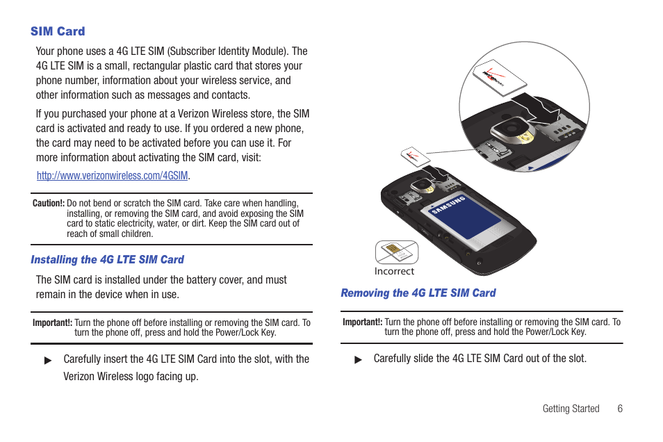 Sim card | Samsung SCH-I510RAOVZW User Manual | Page 13 / 166