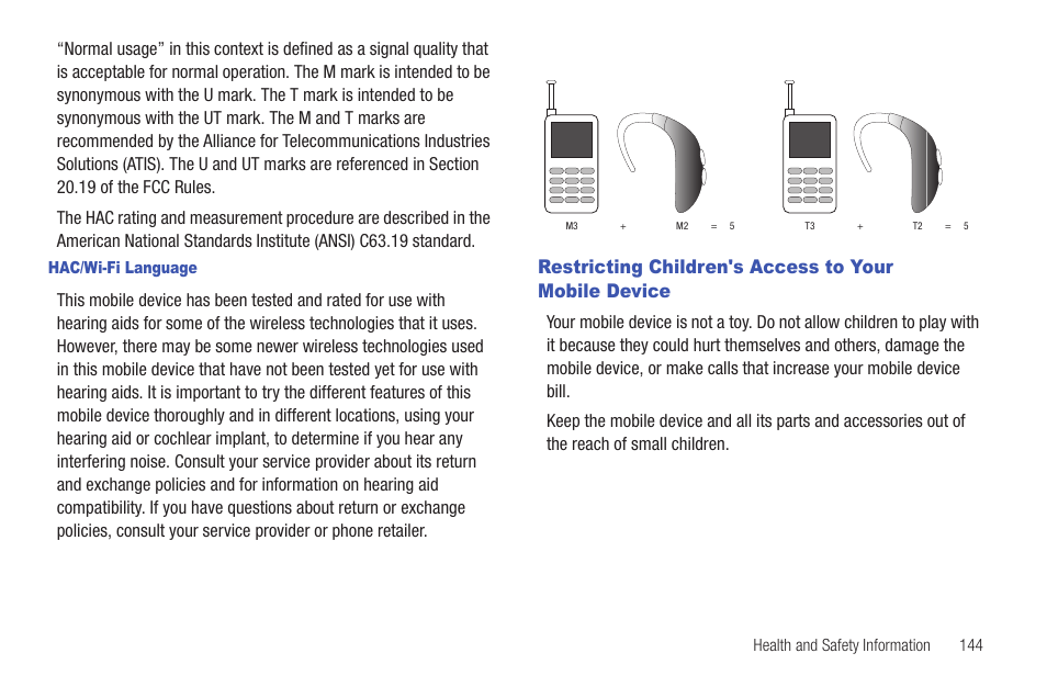 Restricting children's access to your, Mobile device | Samsung SCH-I510RAOVZW User Manual | Page 151 / 166