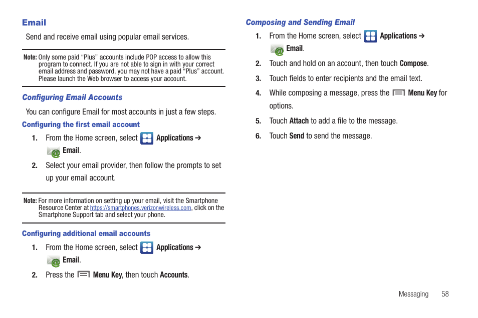 Email, See “email” on | Samsung SCH-I510RAOVZW User Manual | Page 65 / 166