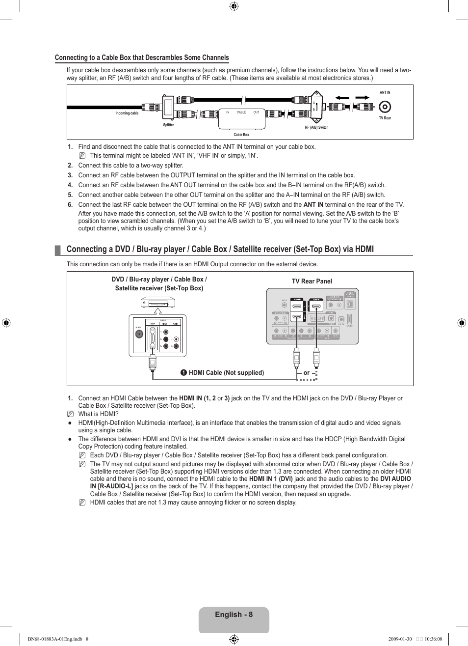 Samsung LN52B530P7FXZA User Manual | Page 10 / 101