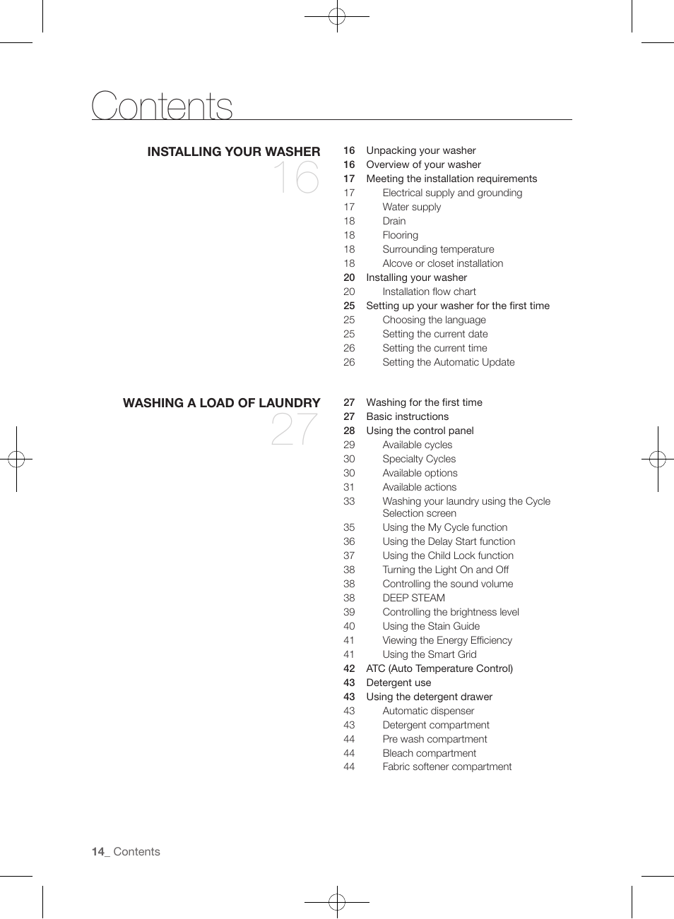 Samsung WF457ARGSGR-AA User Manual | Page 14 / 228