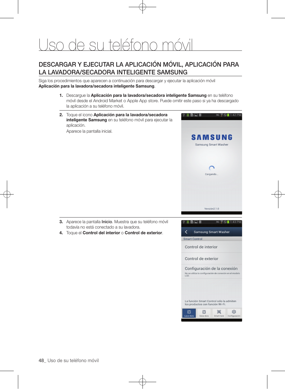 Uso de su teléfono móvil | Samsung WF457ARGSGR-AA User Manual | Page 200 / 228