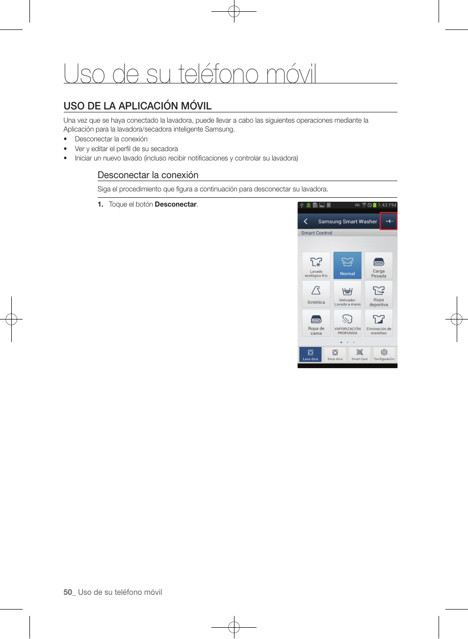 Uso de su teléfono móvil | Samsung WF457ARGSGR-AA User Manual | Page 202 / 228
