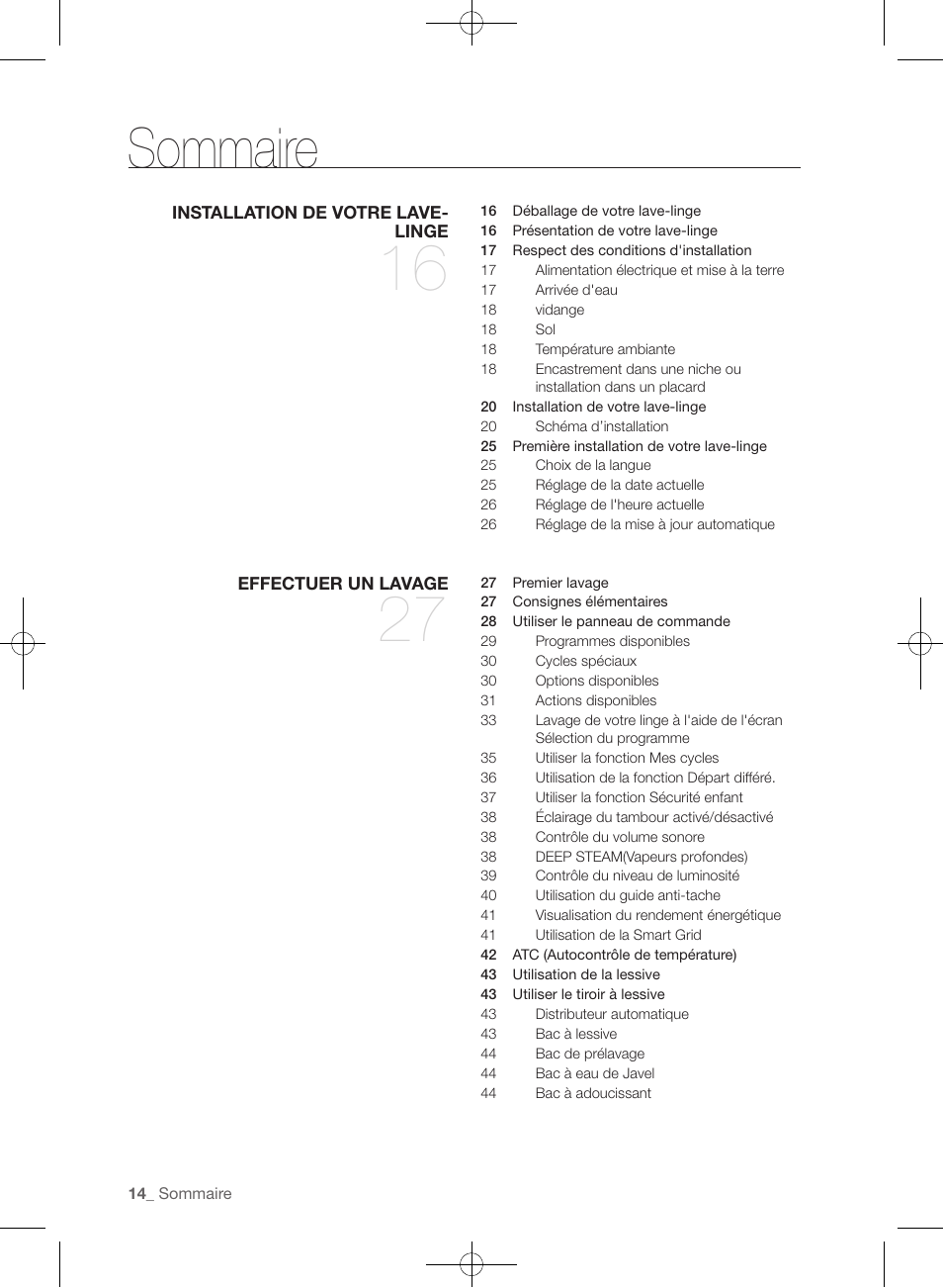 Sommaire | Samsung WF457ARGSGR-AA User Manual | Page 90 / 228