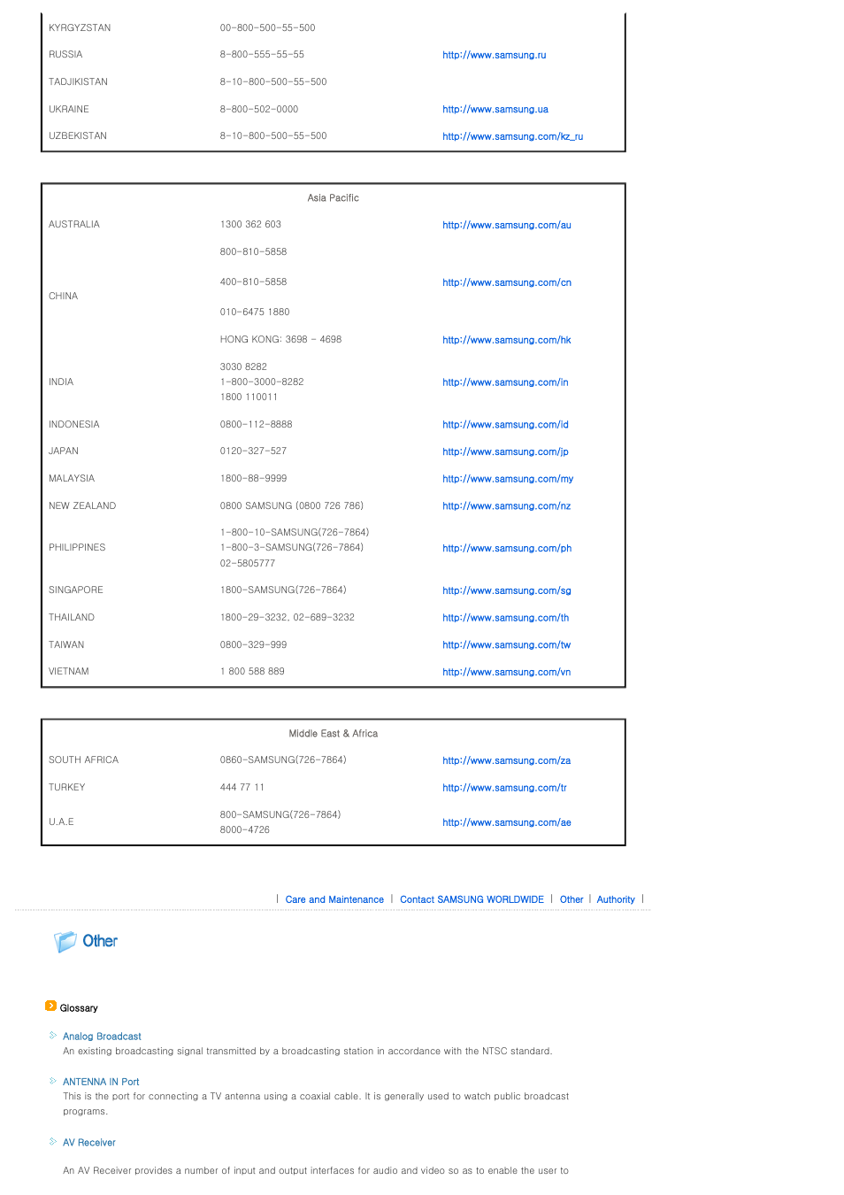 Other | Samsung SPA400BX-XAA User Manual | Page 37 / 39