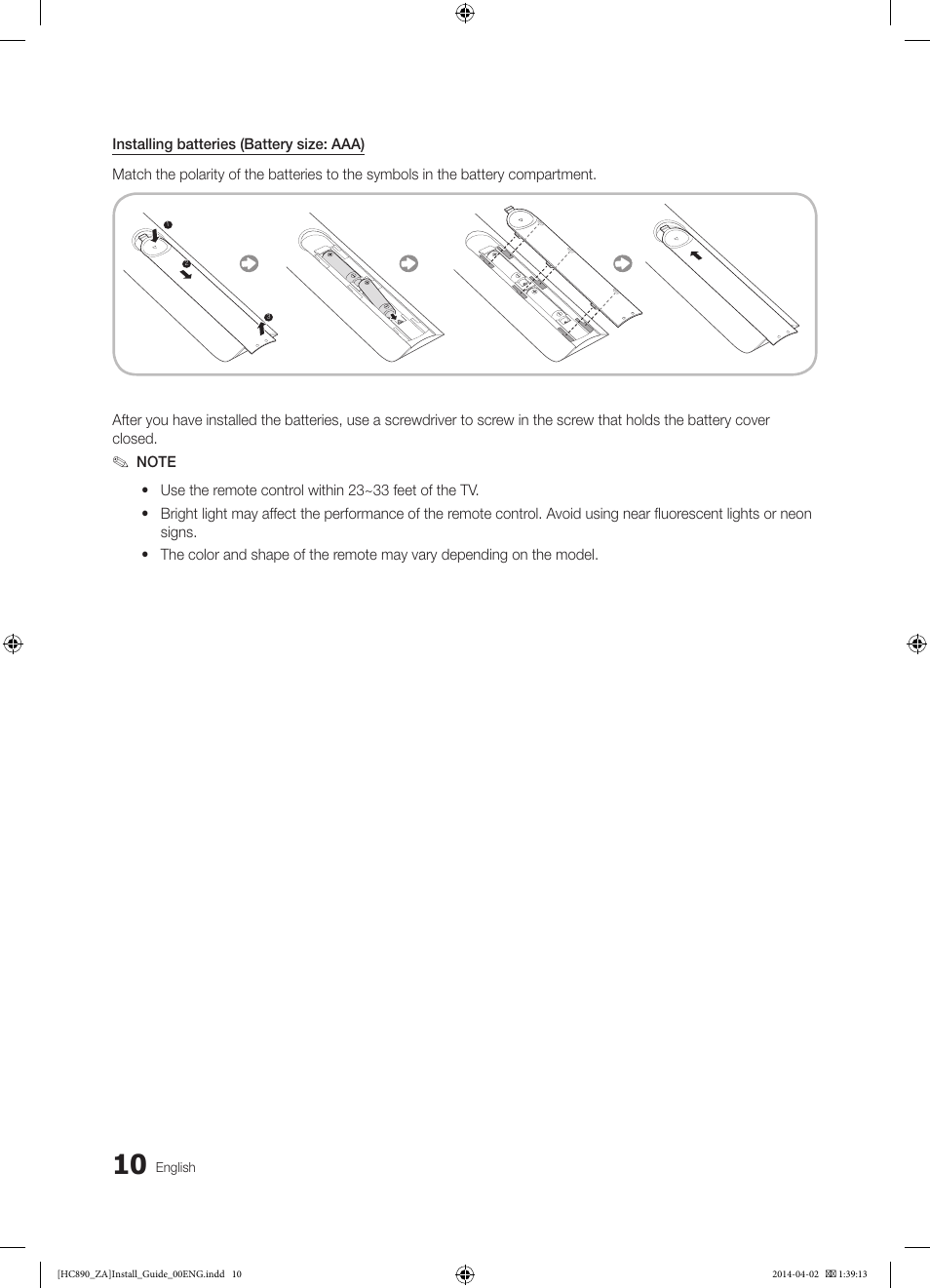 Samsung HG55NC890XFXZA User Manual | Page 10 / 54