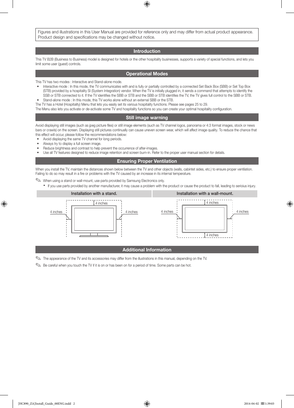 Samsung HG55NC890XFXZA User Manual | Page 2 / 54