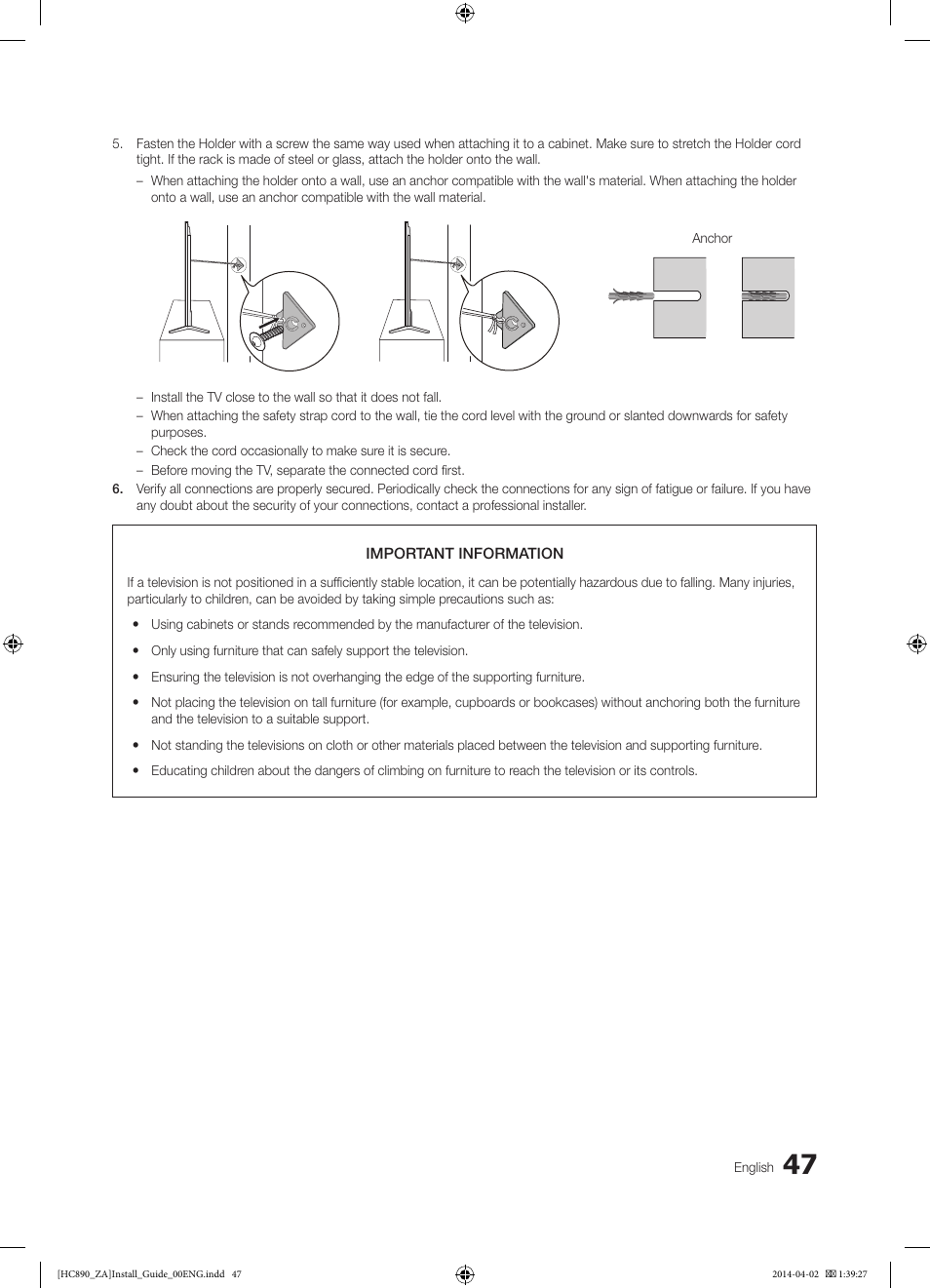Samsung HG55NC890XFXZA User Manual | Page 47 / 54