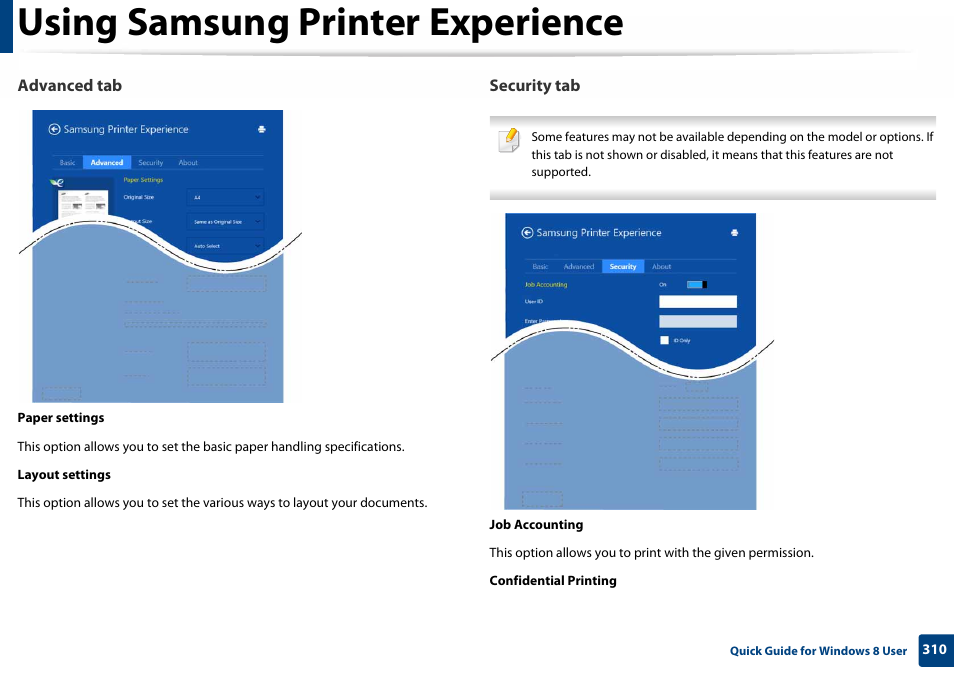 Using samsung printer experience | Samsung SL-C460W-XAX User Manual | Page 310 / 337