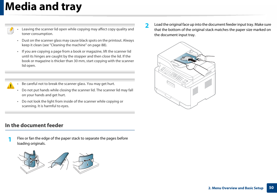 Media and tray | Samsung SL-C460W-XAX User Manual | Page 50 / 337