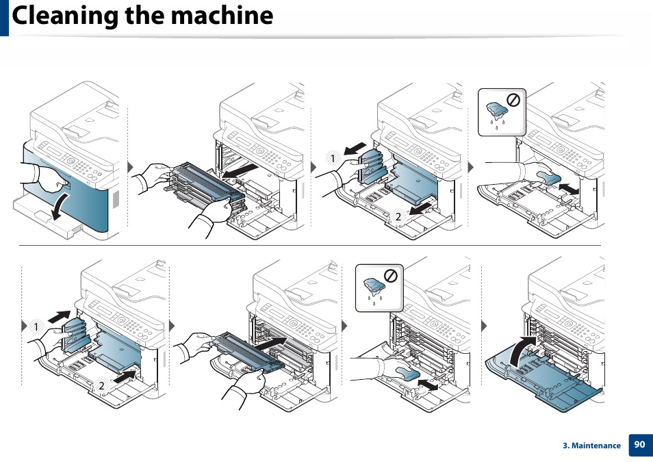 Cleaning the machine | Samsung SL-C460W-XAX User Manual | Page 90 / 337