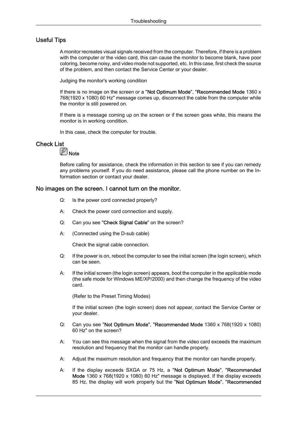 Useful tips, Check list | Samsung LS19LFUGFZ-ZC User Manual | Page 41 / 64