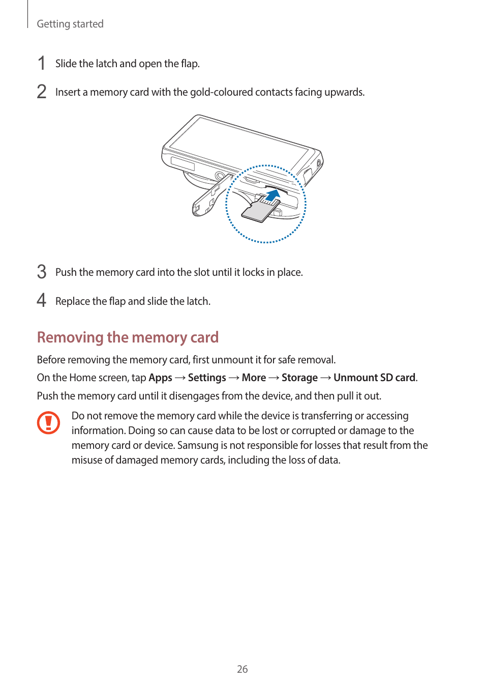 Samsung EK-GC200ZWAXAR User Manual | Page 26 / 166