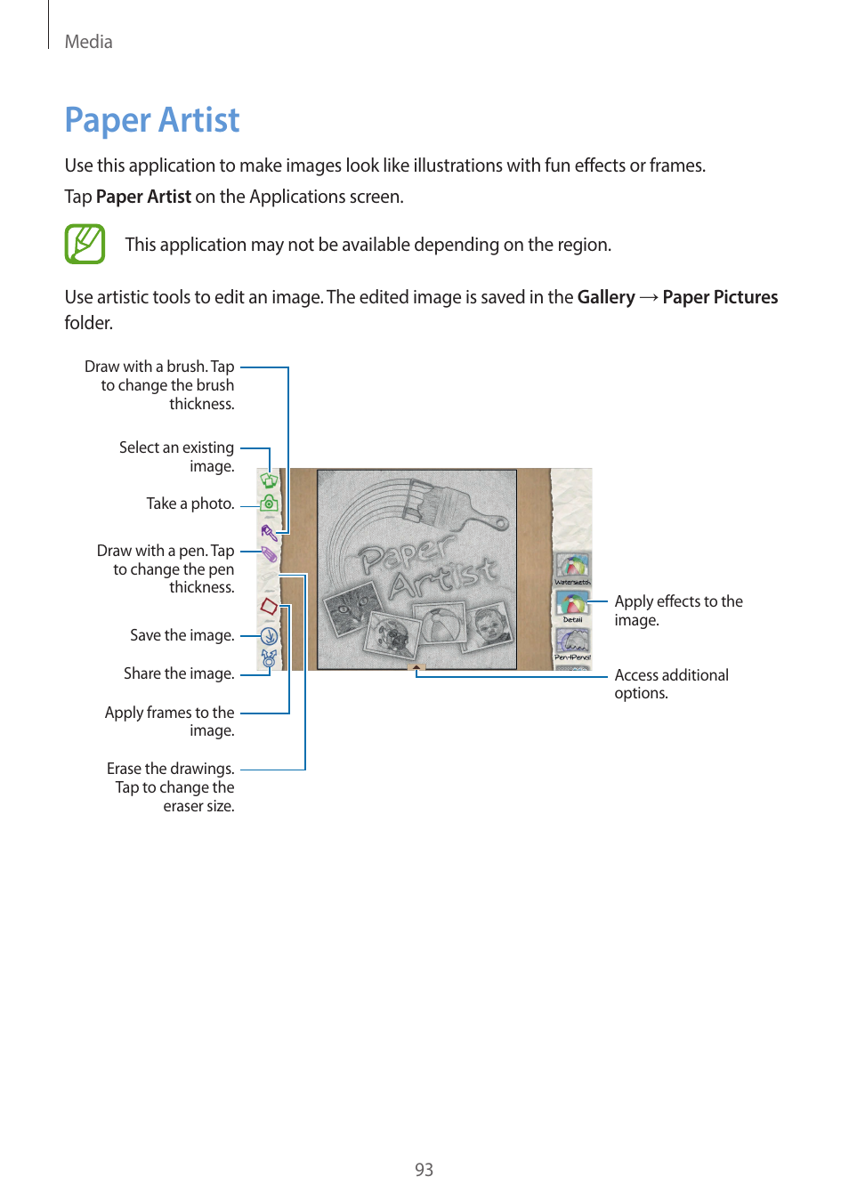 Paper artist, 93 paper artist | Samsung EK-GC200ZWAXAR User Manual | Page 93 / 166