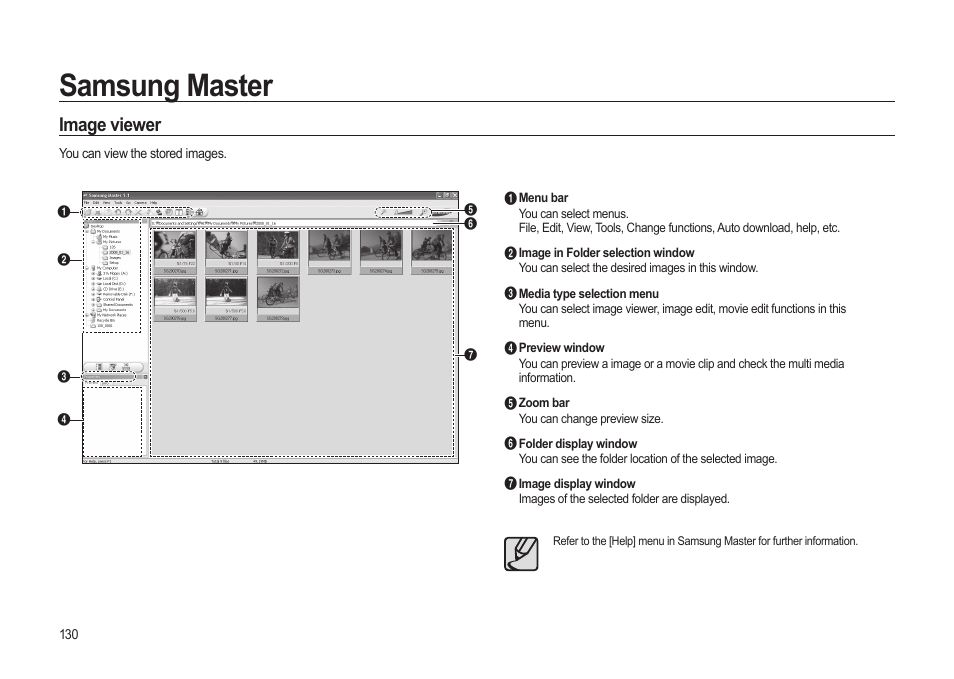 Samsung master, Image viewer | Samsung ER-GX20ZBBB-E1 User Manual | Page 131 / 163
