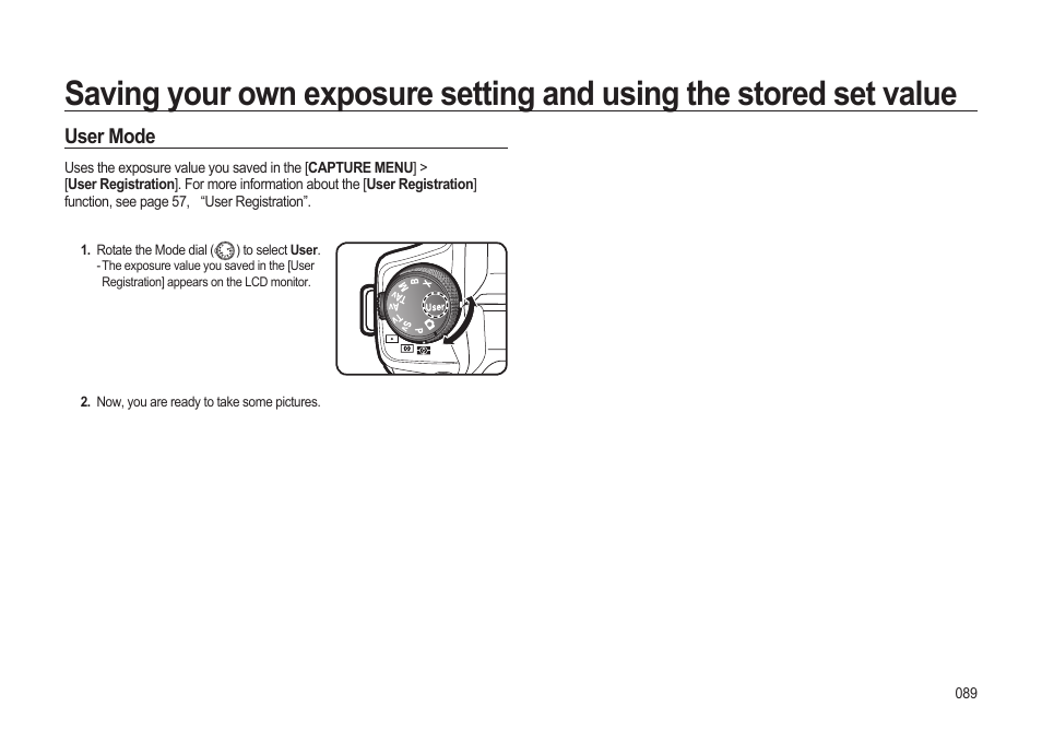 User mode | Samsung ER-GX20ZBBB-E1 User Manual | Page 90 / 163