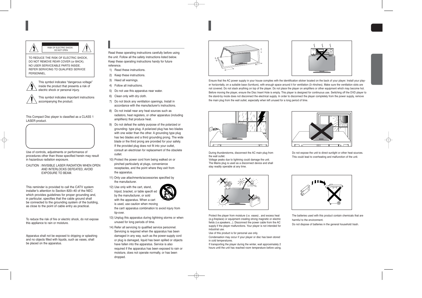 Safety warnings, Precautions, Phones | Important safety instructions | Samsung HT-X250T-XAA User Manual | Page 2 / 34