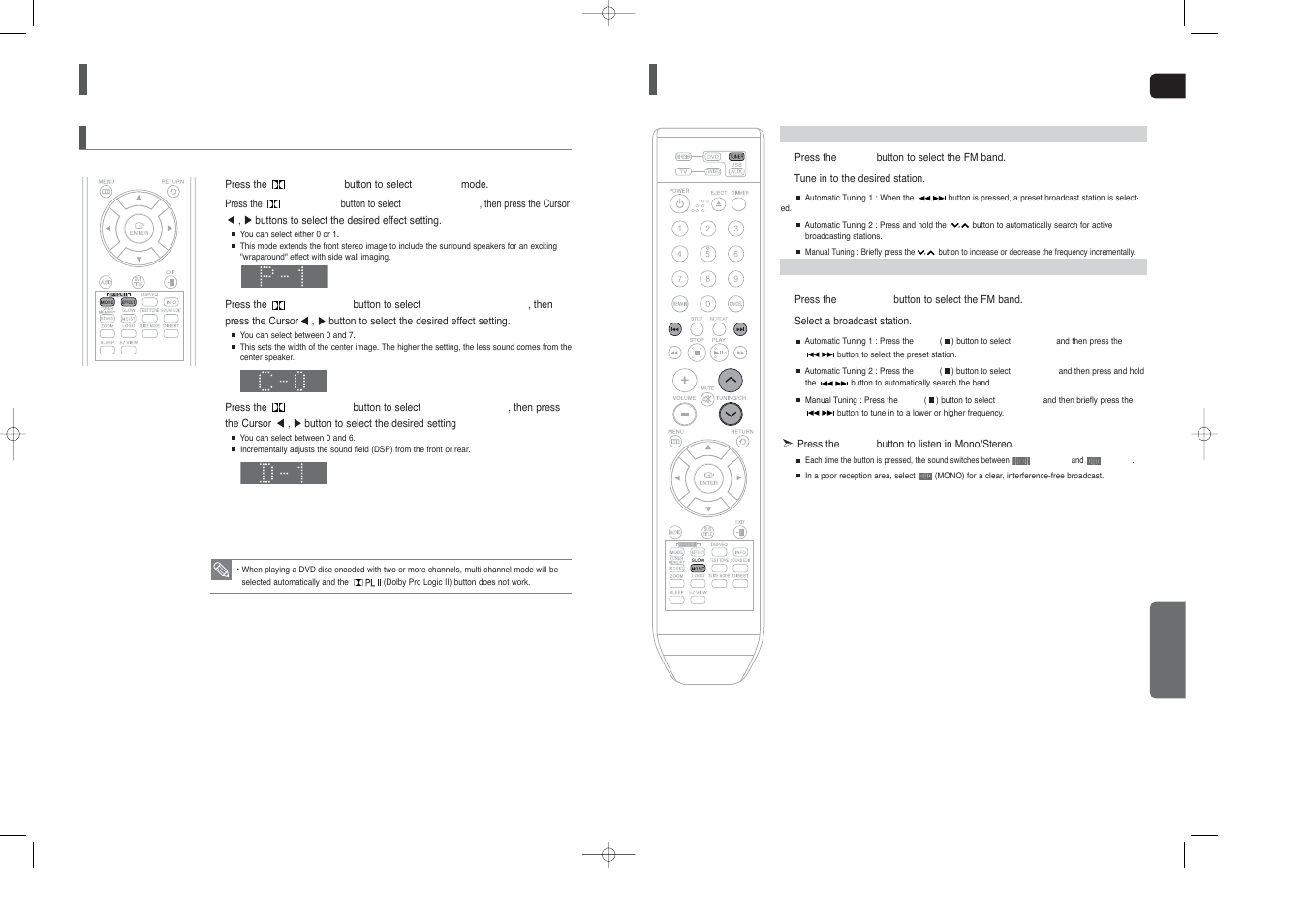 Listening to radio, Settings, Con’t) | Samsung HT-X250T-XAA User Manual | Page 28 / 34