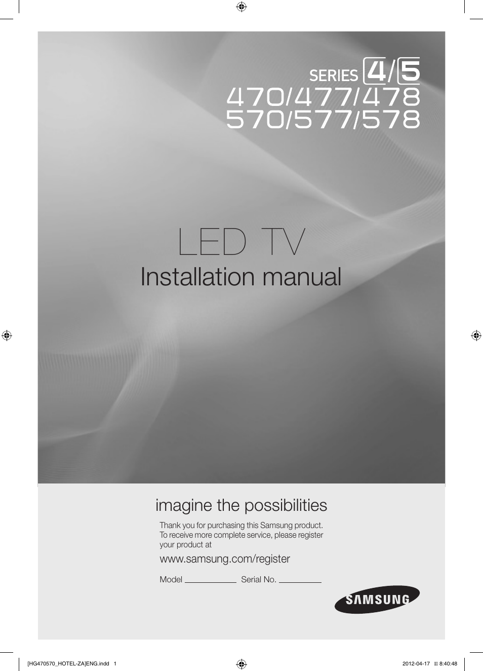 Samsung HG32NA470PFXZA User Manual | 43 pages