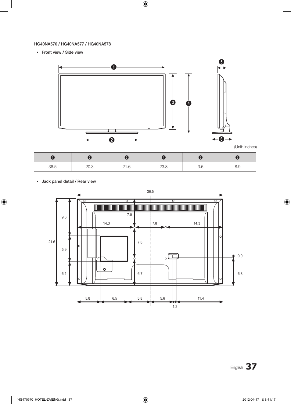 Samsung HG32NA470PFXZA User Manual | Page 37 / 43