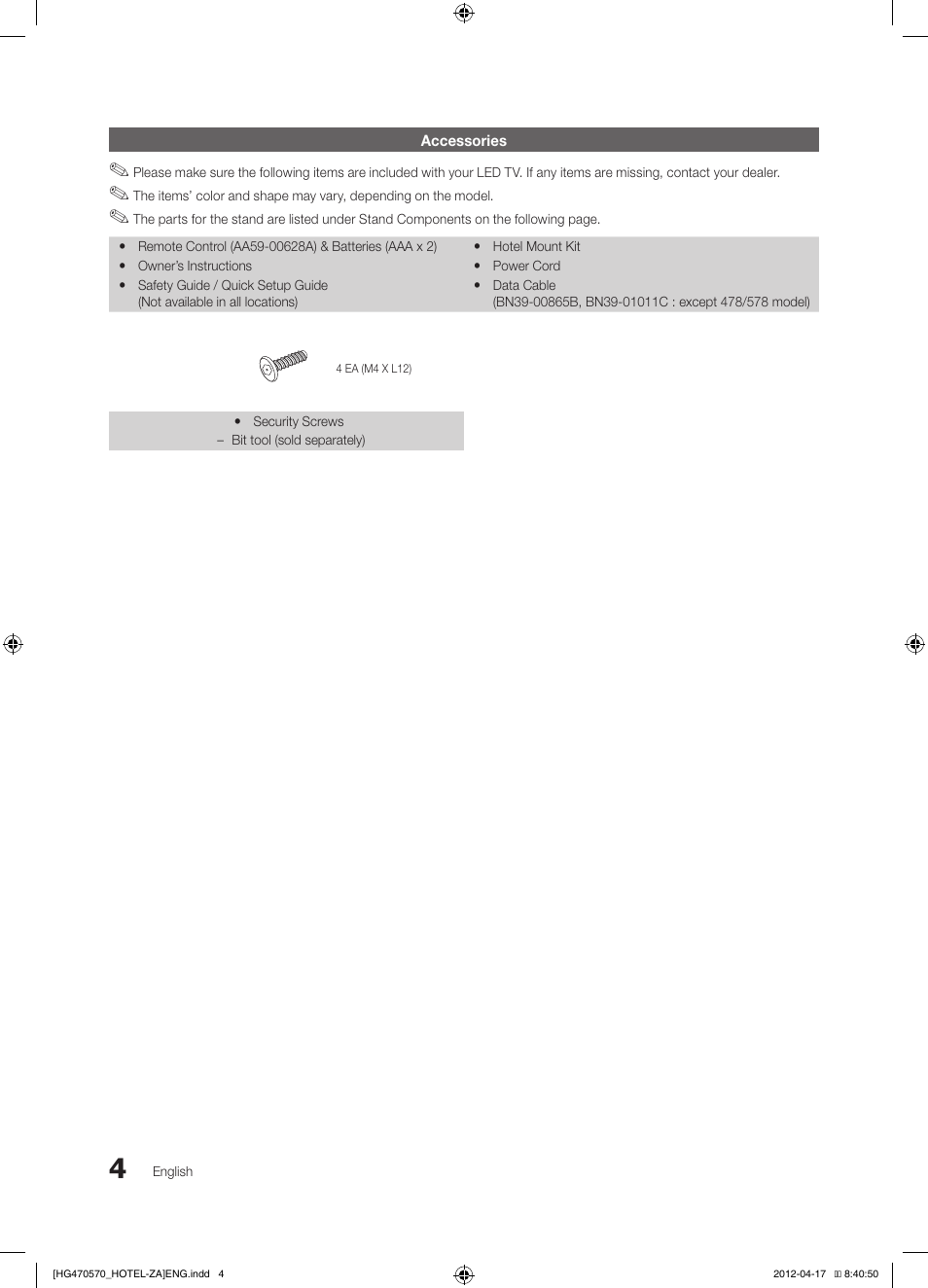 Samsung HG32NA470PFXZA User Manual | Page 4 / 43