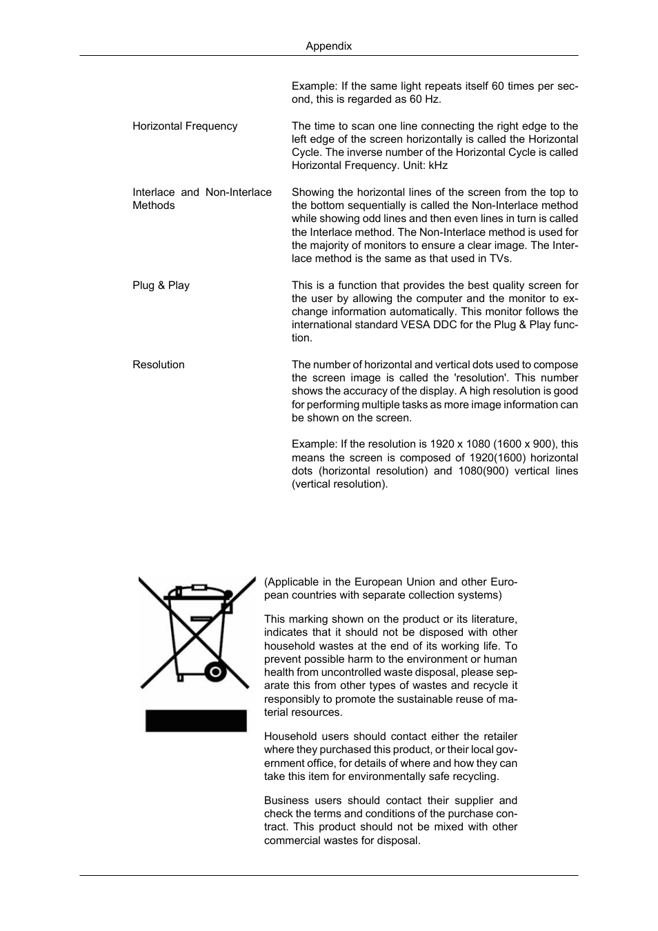 Correct disposal | Samsung LS22EFHKFV-ZA User Manual | Page 75 / 75