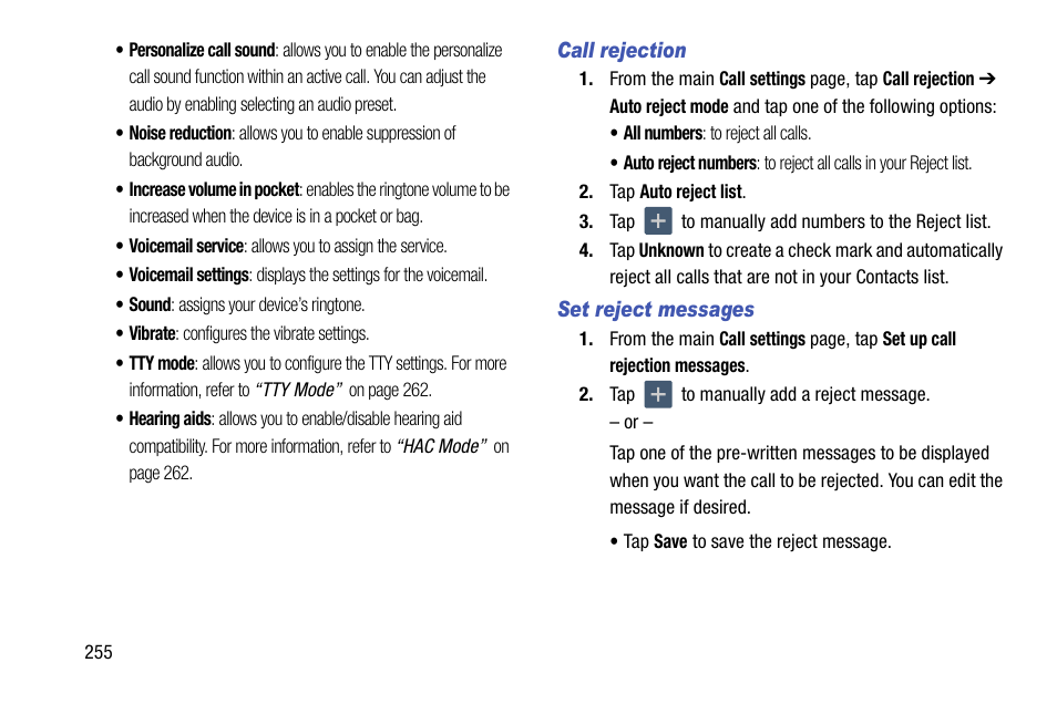 Samsung SGH-T999MBBTMB User Manual | Page 262 / 351