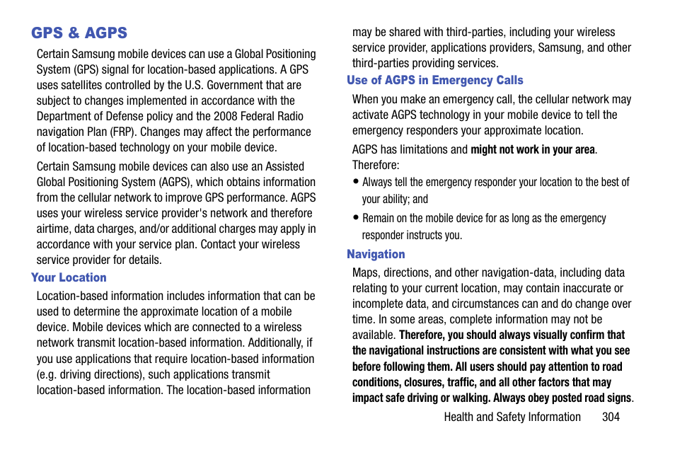 Gps & agps | Samsung SGH-T999MBBTMB User Manual | Page 311 / 351