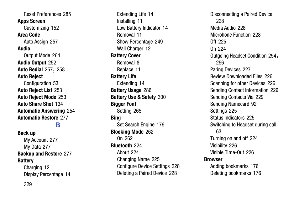 Samsung SGH-T999MBBTMB User Manual | Page 336 / 351