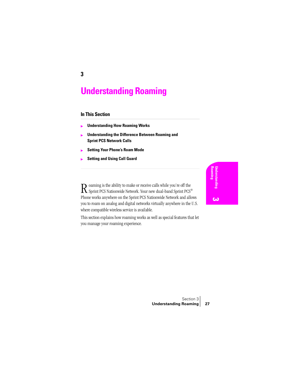 Understanding roaming | Samsung SPH-A460ZSABMC User Manual | Page 27 / 159