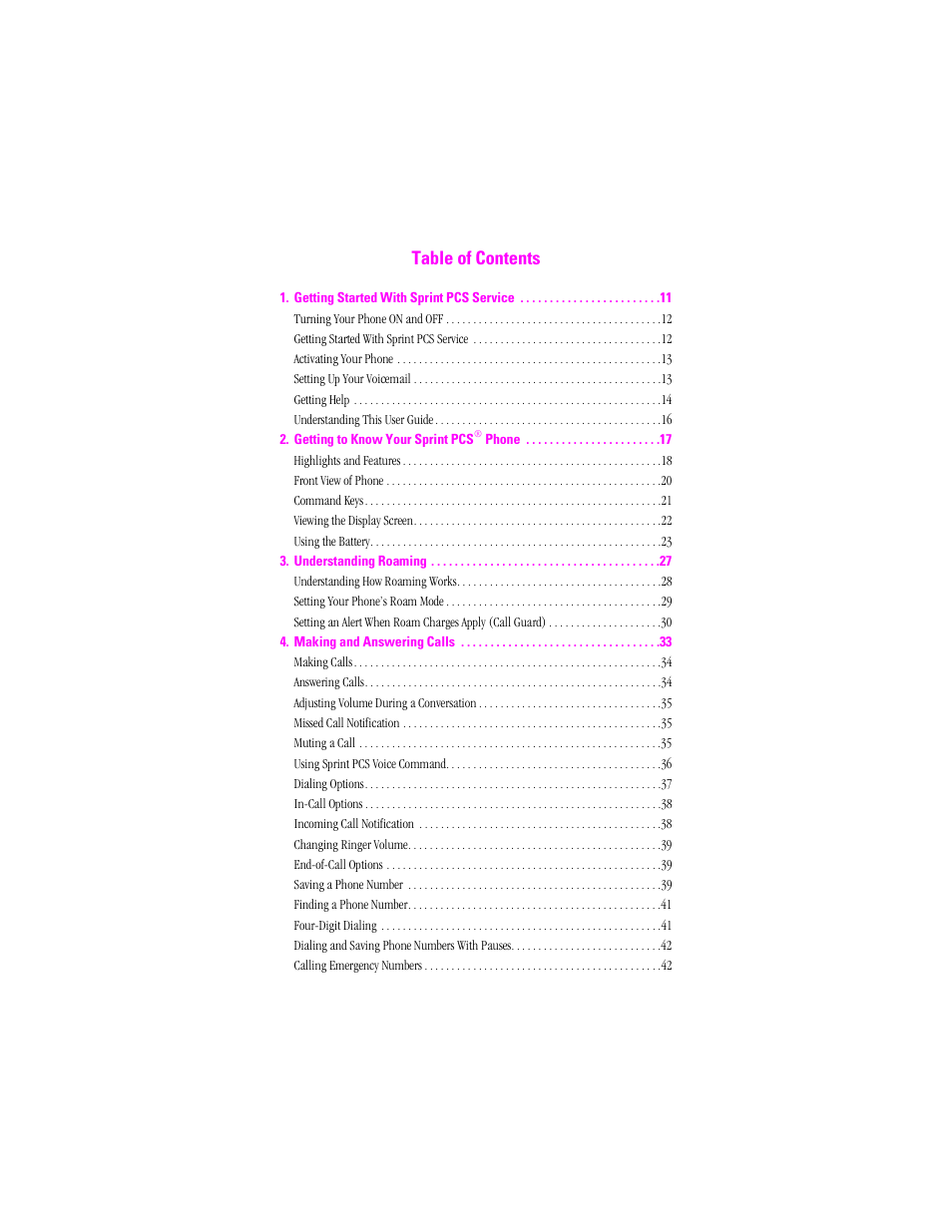 Samsung SPH-A460ZSABMC User Manual | Page 5 / 159