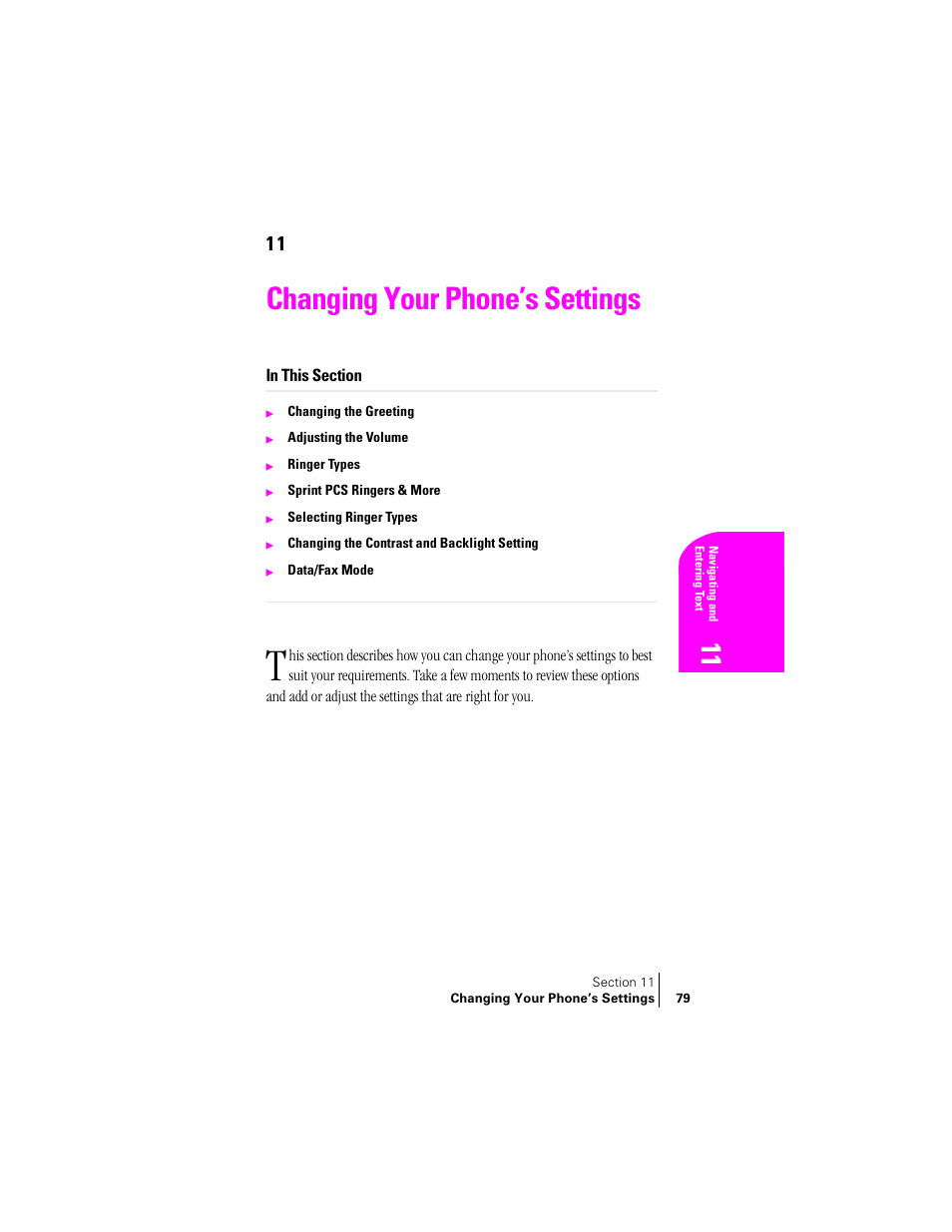 Changing your phone’s settings | Samsung SPH-A460ZSABMC User Manual | Page 79 / 159