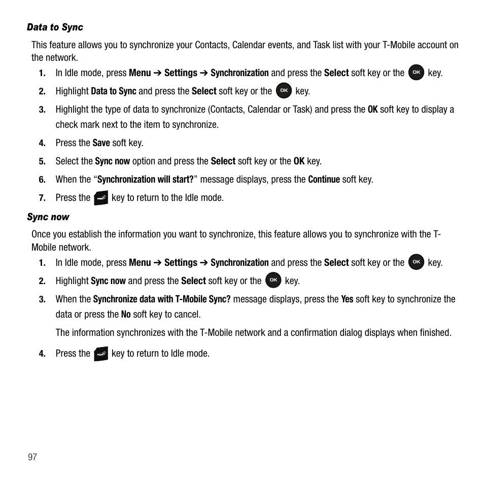 Samsung SGH-T109OGATMB User Manual | Page 100 / 128