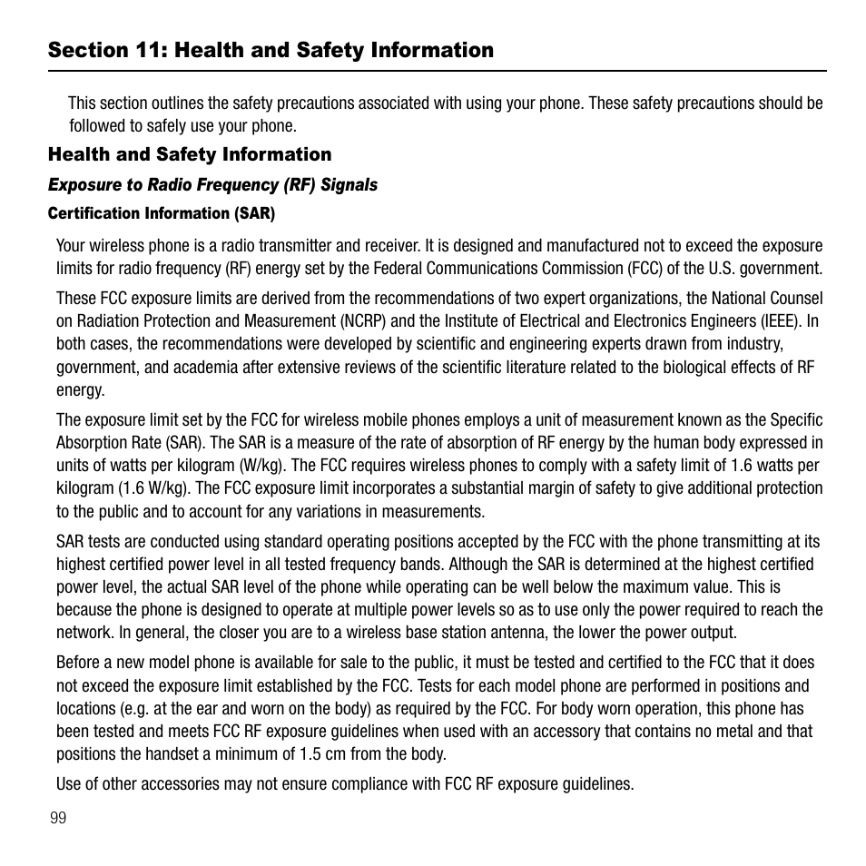 Samsung SGH-T109OGATMB User Manual | Page 102 / 128