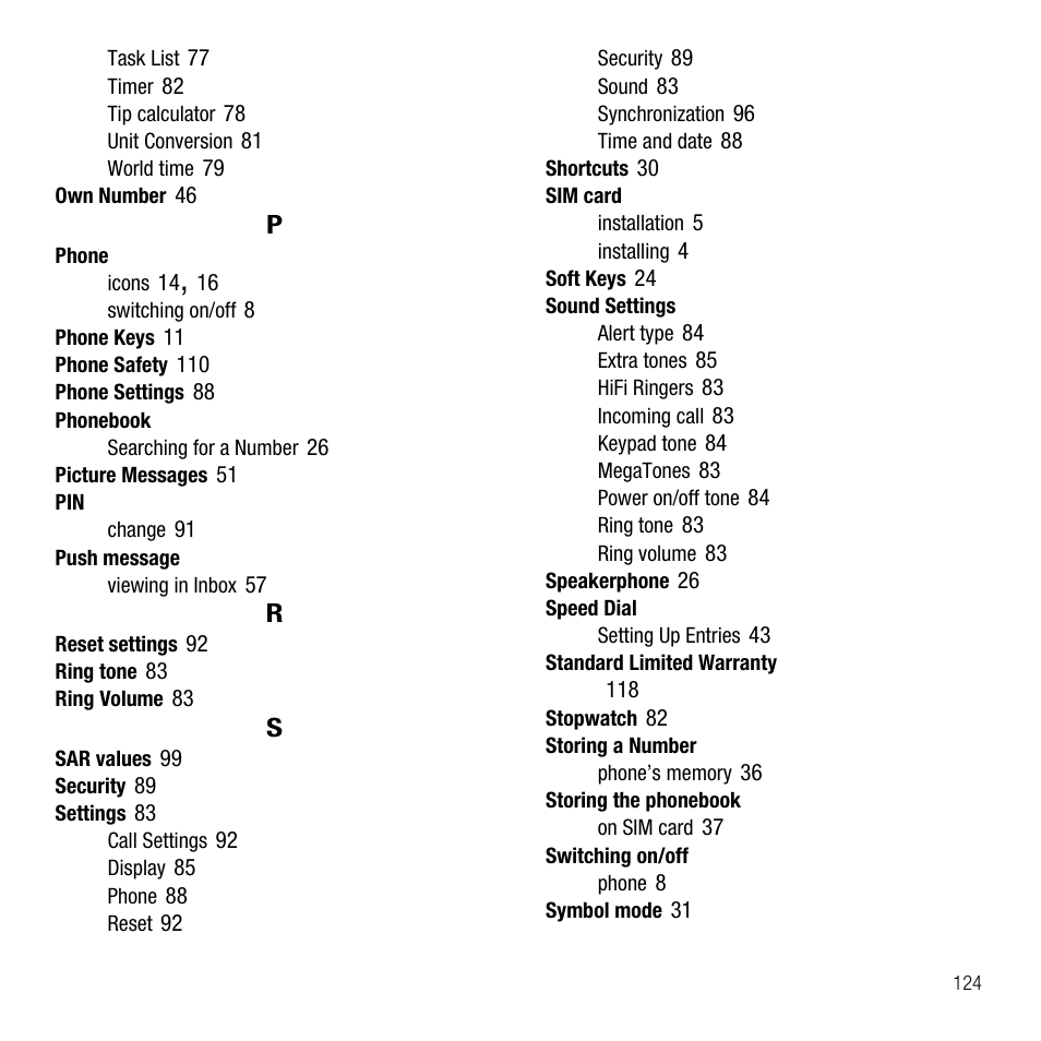 Samsung SGH-T109OGATMB User Manual | Page 127 / 128