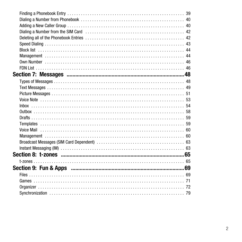 Samsung SGH-T109OGATMB User Manual | Page 5 / 128