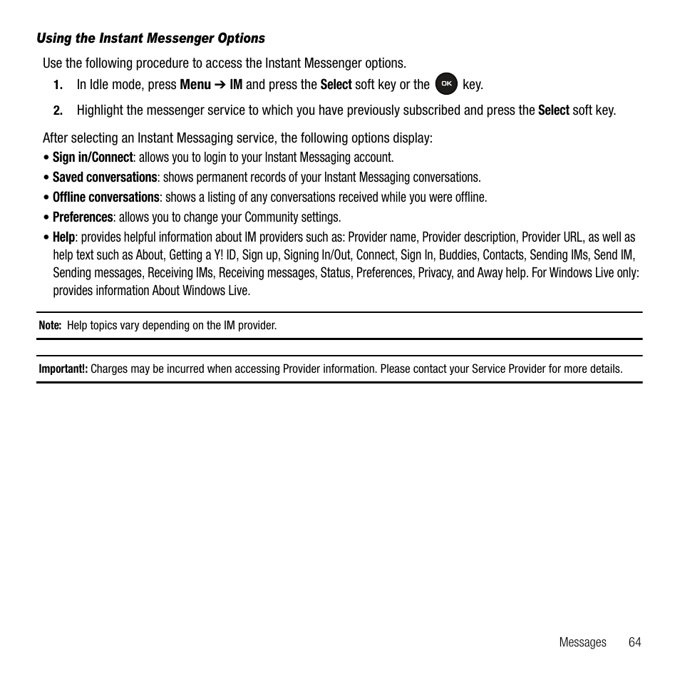 Samsung SGH-T109OGATMB User Manual | Page 67 / 128