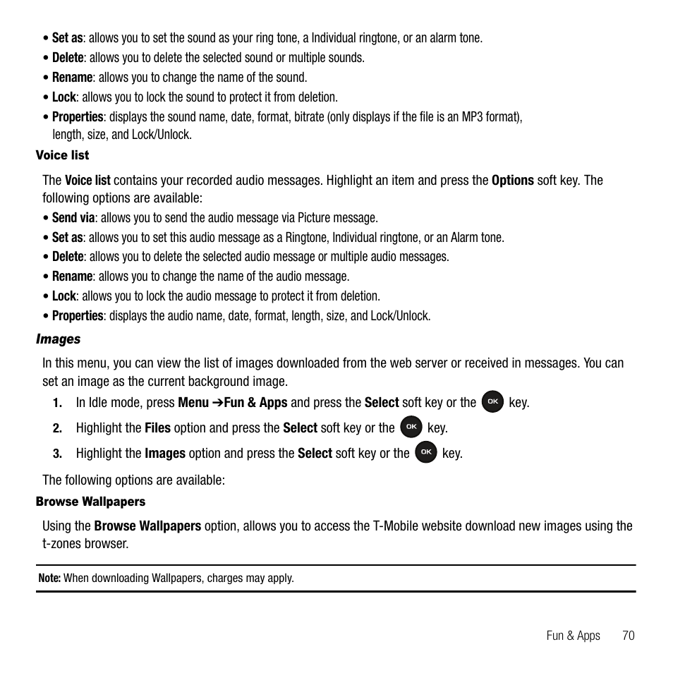 Samsung SGH-T109OGATMB User Manual | Page 73 / 128