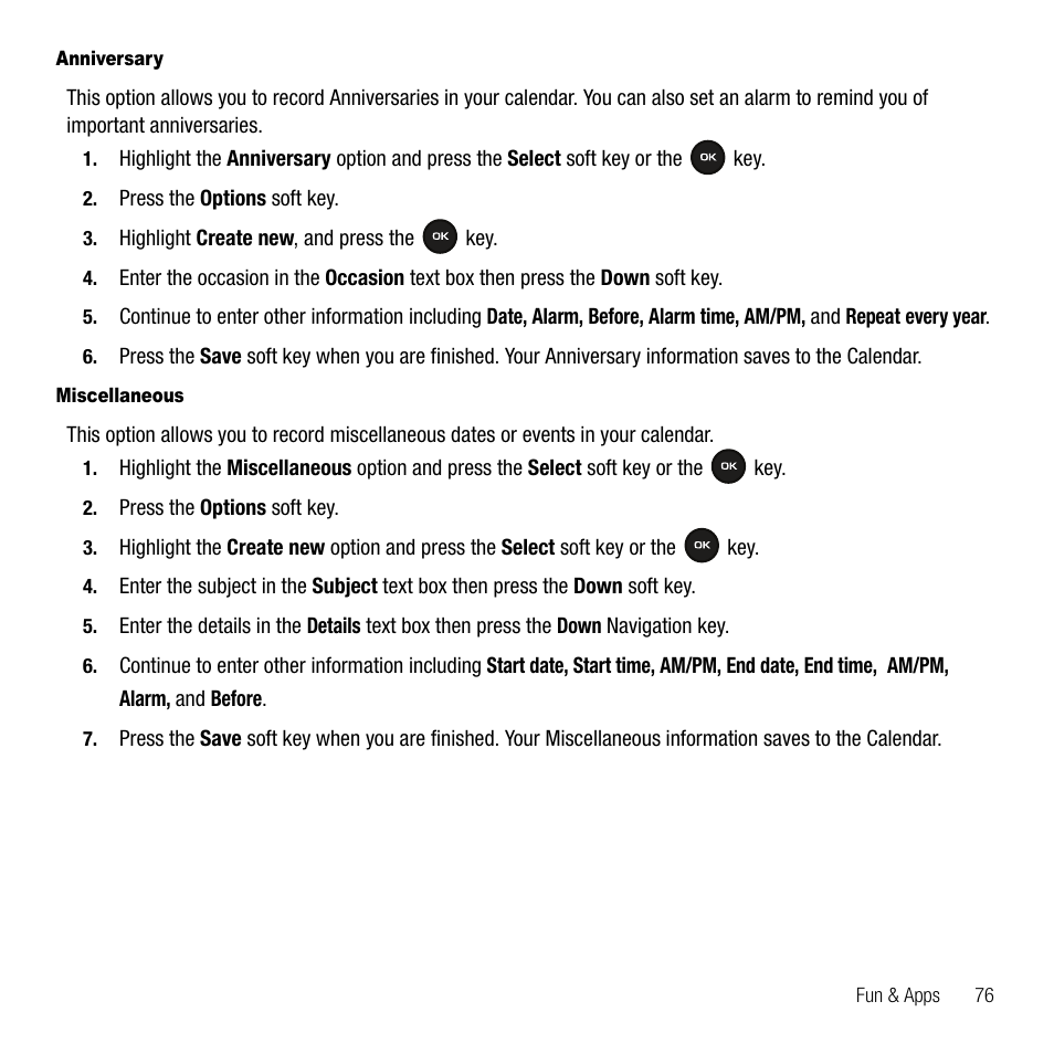 Samsung SGH-T109OGATMB User Manual | Page 79 / 128