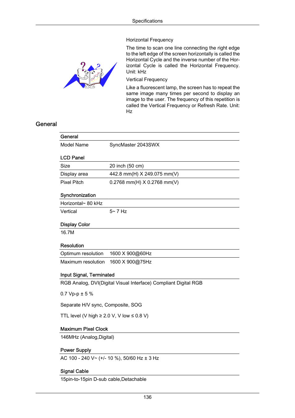 General | Samsung LS22MYZKFV-XAA User Manual | Page 137 / 172