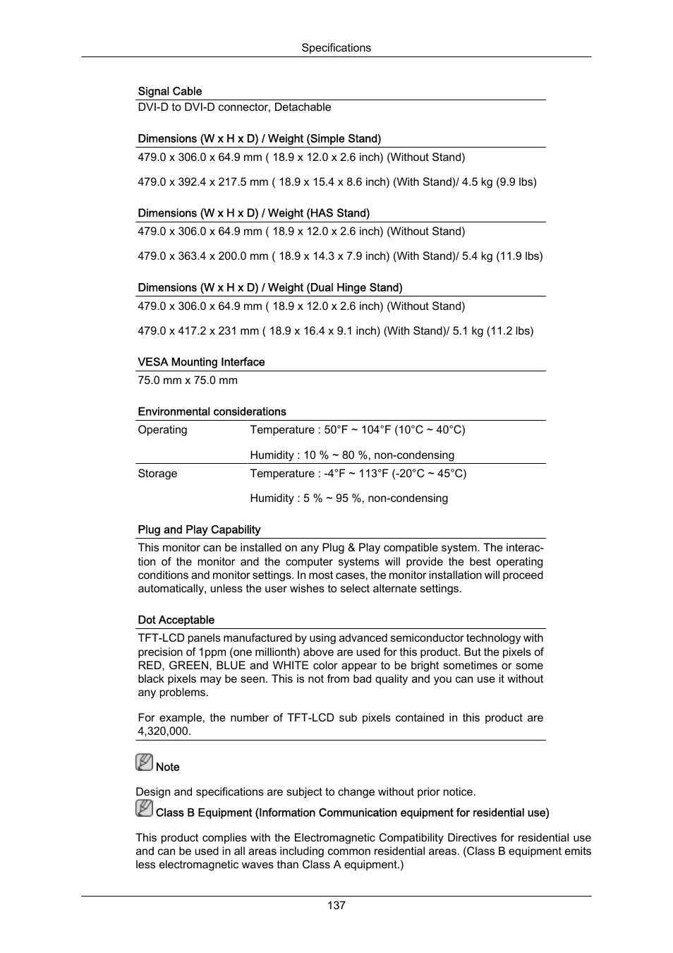 Samsung LS22MYZKFV-XAA User Manual | Page 138 / 172