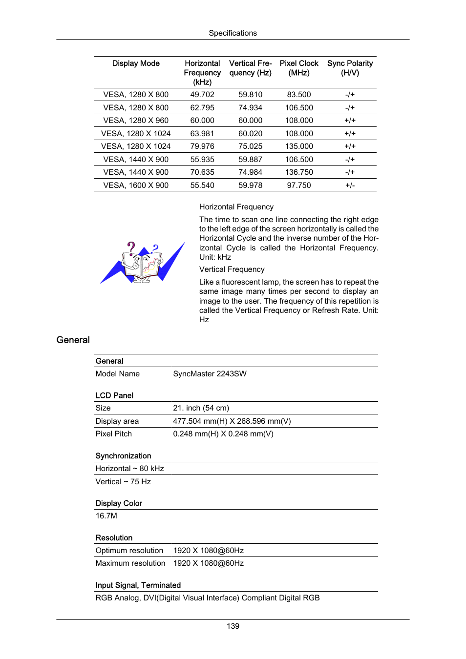 General | Samsung LS22MYZKFV-XAA User Manual | Page 140 / 172