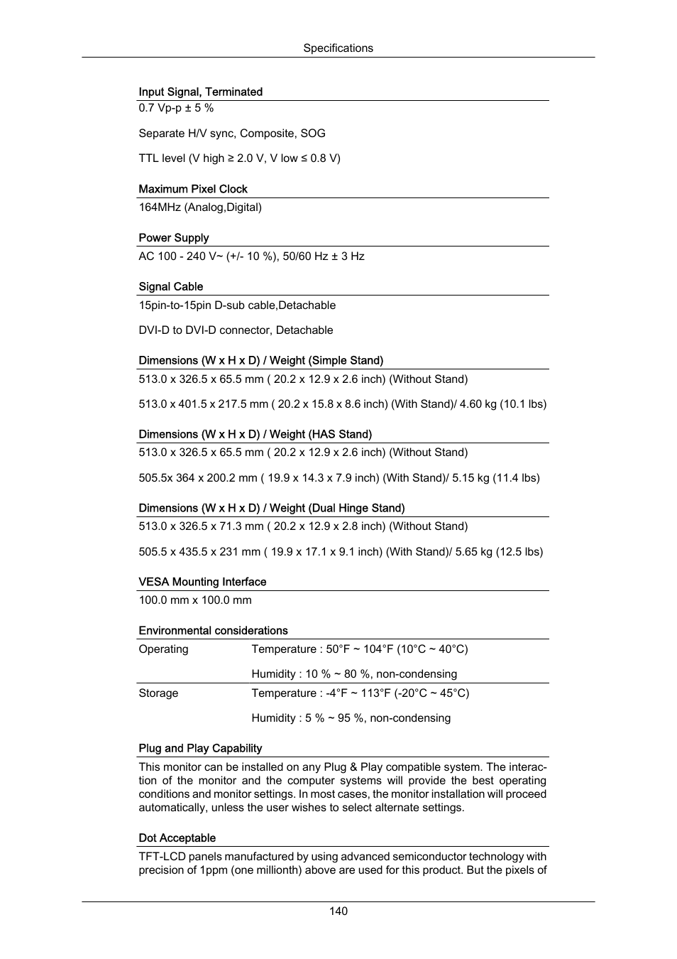 Samsung LS22MYZKFV-XAA User Manual | Page 141 / 172