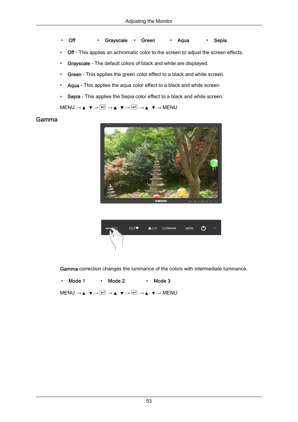 Gamma | Samsung LS22MYZKFV-XAA User Manual | Page 54 / 172