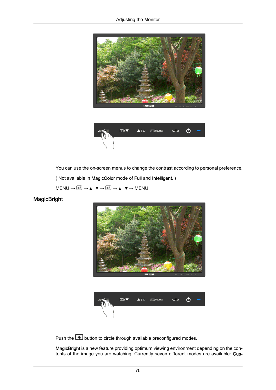 Magicbright | Samsung LS22MYZKFV-XAA User Manual | Page 71 / 172