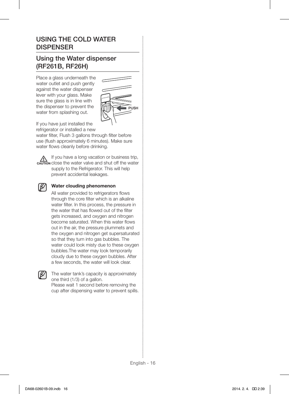 English - 16 | Samsung RF261BIAESR-AA User Manual | Page 16 / 84