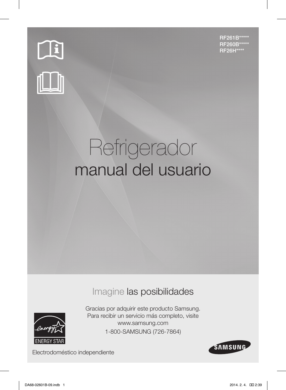 Refrigerador, Manual del usuario, Imagine las posibilidades | Samsung RF261BIAESR-AA User Manual | Page 29 / 84